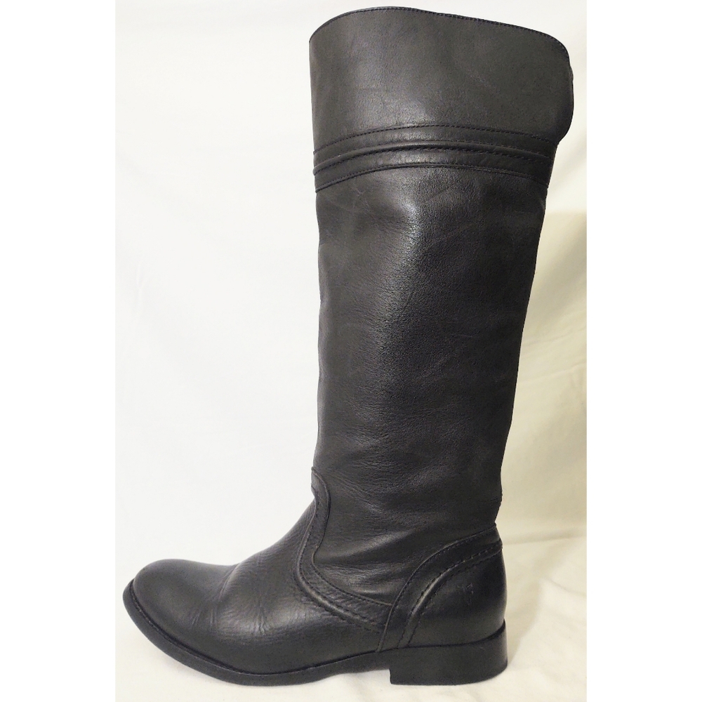 FRYE Melissa Trapunto 9.5 Tall Black Riding Boot